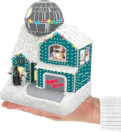 Hallmark Keepsake Christmas Tabletop Decoration, Star Wars The Merriest House in The Galaxy Musical with Light, Gifts for Star Wars Fans