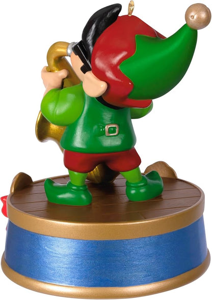 Hallmark Keepsake Christmas Ornament 2024, North Pole Tree Trimmers Band Collection Stuey On Sax Musical with Light, Music Gifts