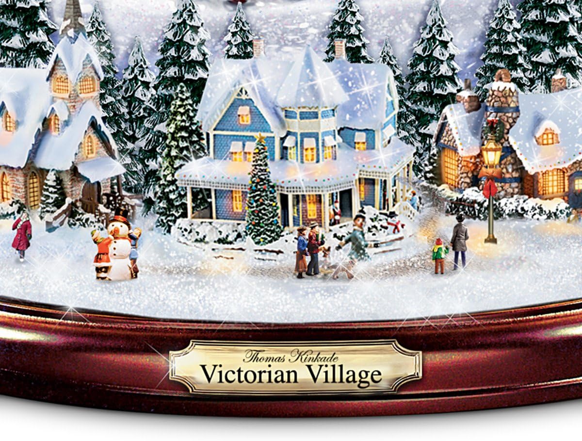 Thomas Kinkade Victorian Christmas Village Snowglobe