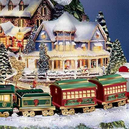 The Bradford Exchange Thomas Kinkade Animated Tabletop Christmas Tree with Train: Wonderland Express