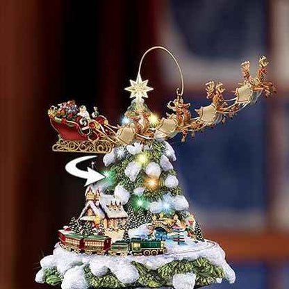 The Bradford Exchange Thomas Kinkade Animated Tabletop Christmas Tree with Train: Wonderland Express
