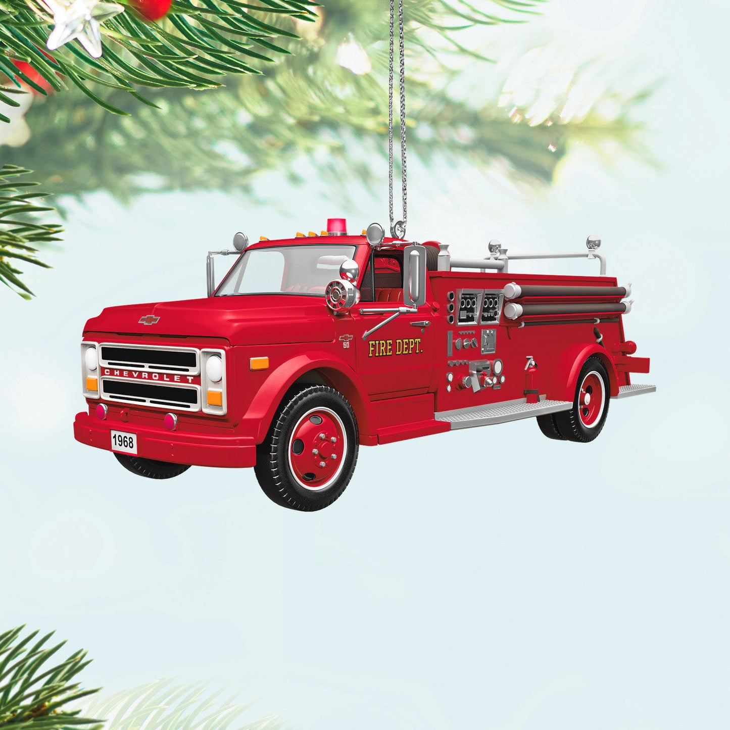 Hallmark Keepsake Christmas Ornament 2025, Fire Brigade 1968 Chevrolet Fire Engine 2025 with Light, Hobby Gifts