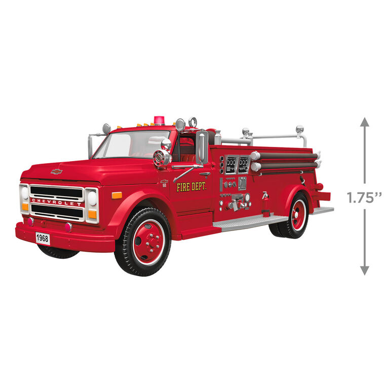 Hallmark Keepsake Christmas Ornament 2025, Fire Brigade 1968 Chevrolet Fire Engine 2025 with Light, Hobby Gifts