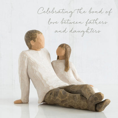Willow Tree Father and Daughter, Celebrating Loving Bond Between Fathers and Daughters, Grandfathers and Granddaughters, Works Well in Family Groupings, Sculpted Hand-Painted Figure