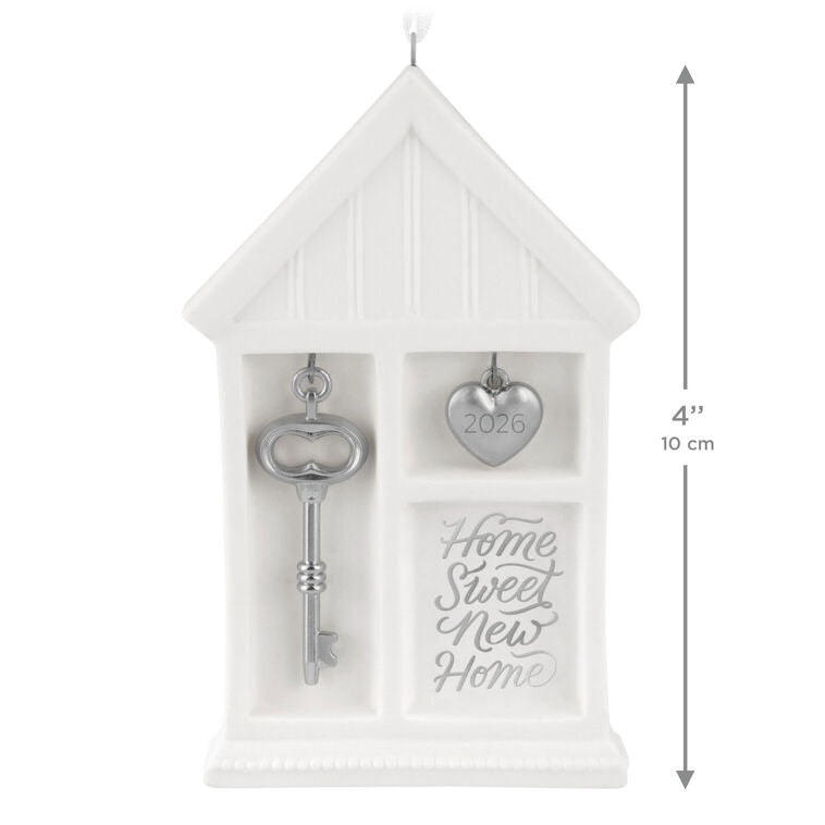 Hallmark Keepsake Christmas Ornament 2026, Home Sweet New Home 2026, Porcelain and Metal, Housewarming Gifts