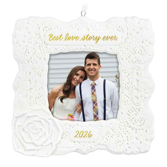 Hallmark Christmas Ornament Best Love Story Ever 2026 Photo Frame