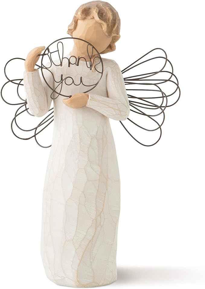 Willow Tree Just for You Angel, with Sincere Thanks, A Gift to Express Appreciation and Thankfulness for Teachers, Volunteers, Donors, Caregivers, Friends, Sculpted Hand-Painted Angel Figure