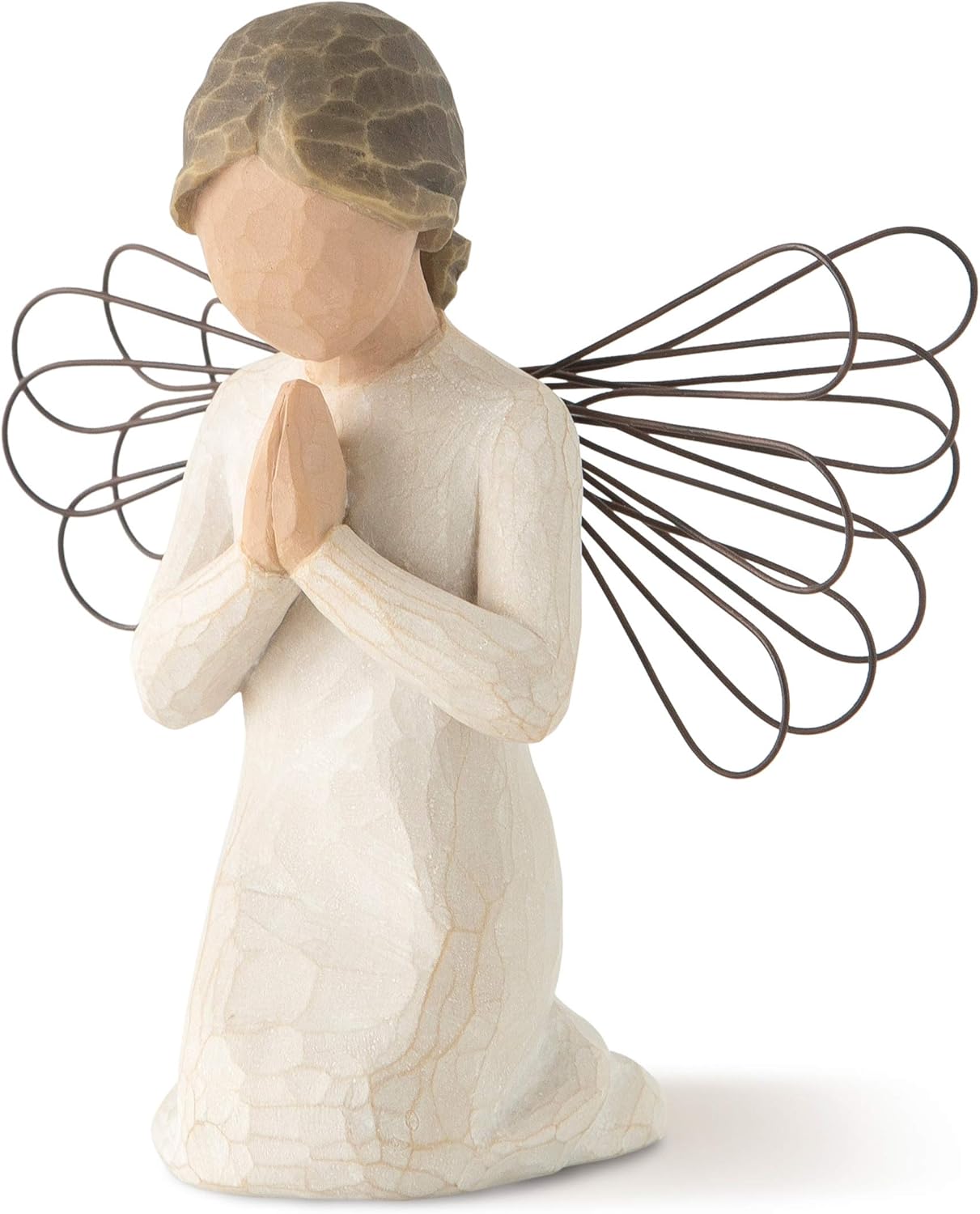 Willow Tree Angel of Prayer, for Those Who Believe in The Power of Prayer, Commemorate Spiritual Milestones: Baptism, First Communion, Confirmation, Sculpted Hand-Painted Angel Figure - BCGiftMall