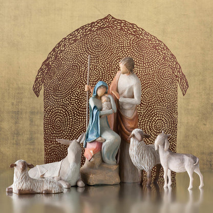 Willow Tree Sheltering Animals for The Holy Family, 4-piece set of animal figures by Susan Lordi 27160 - BCGiftMall
