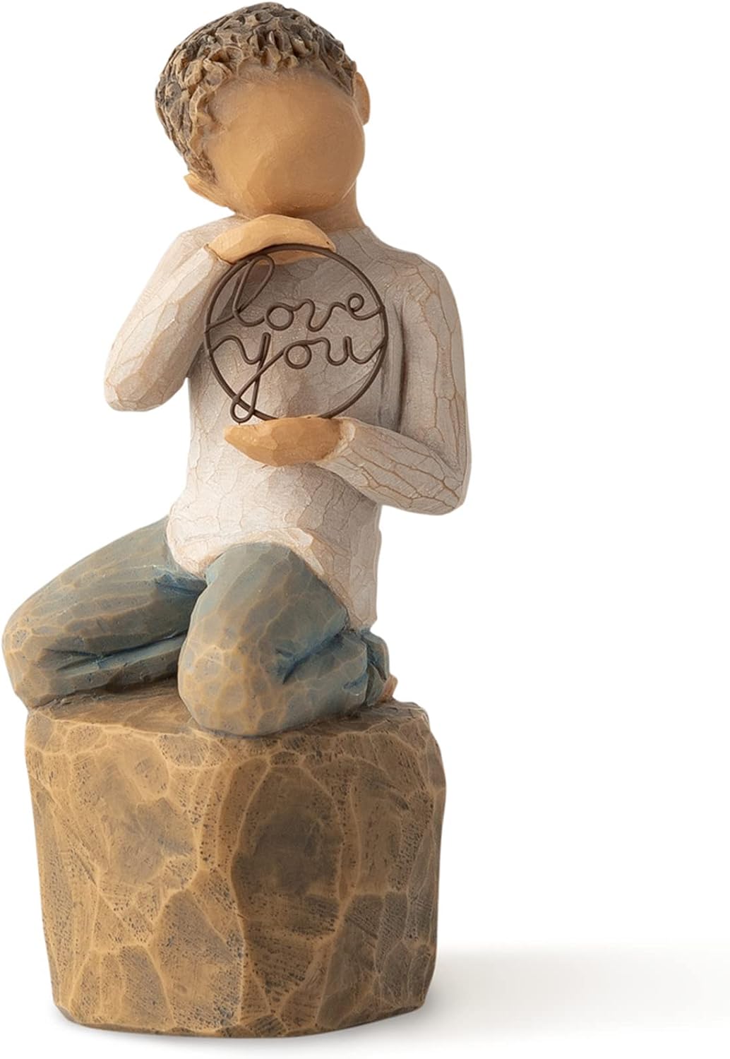 Willow Tree Love You Too (Lighter Skin), Sculpted Hand-Painted Figure - BCGiftMall