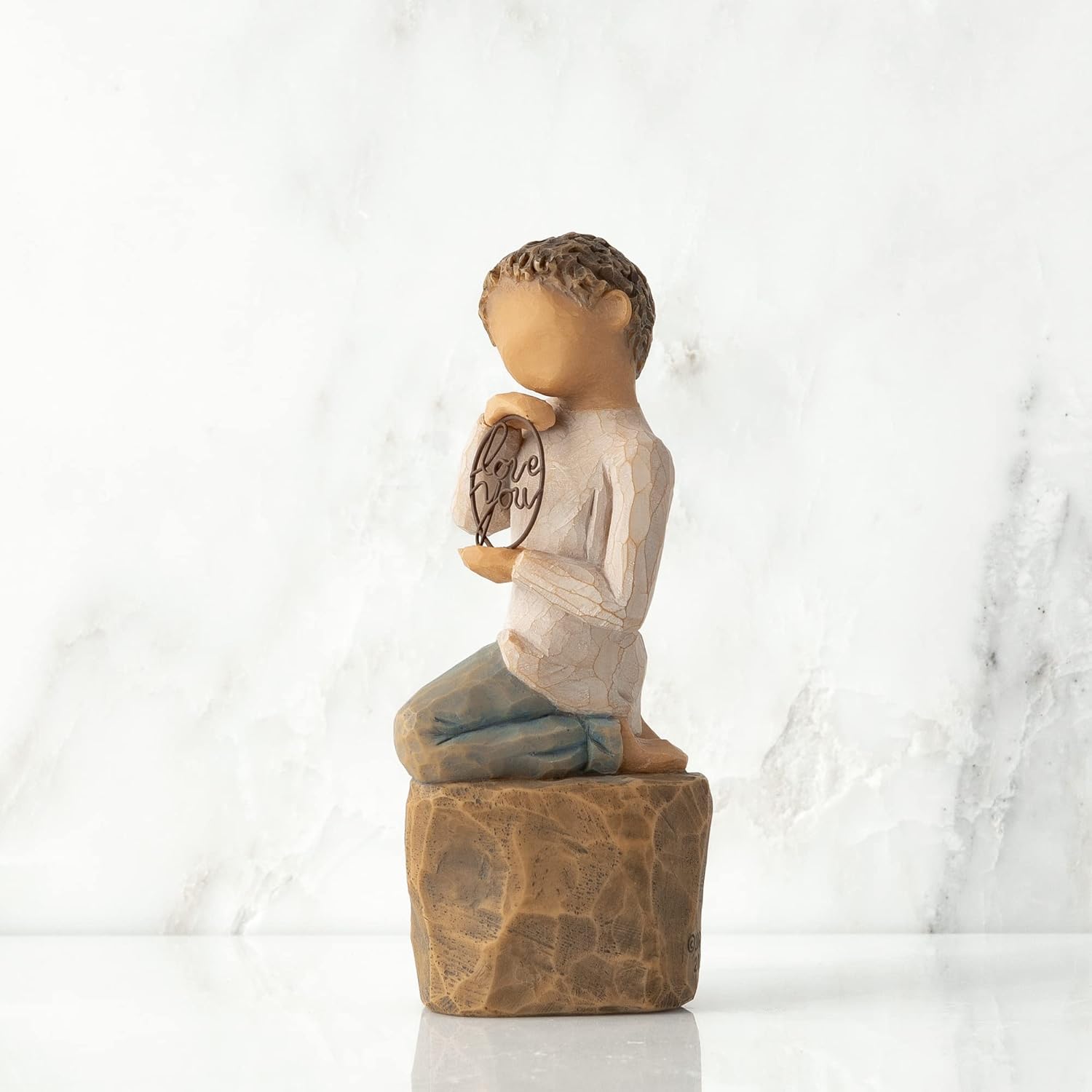 Willow Tree Love You Too (Lighter Skin), Sculpted Hand-Painted Figure - BCGiftMall