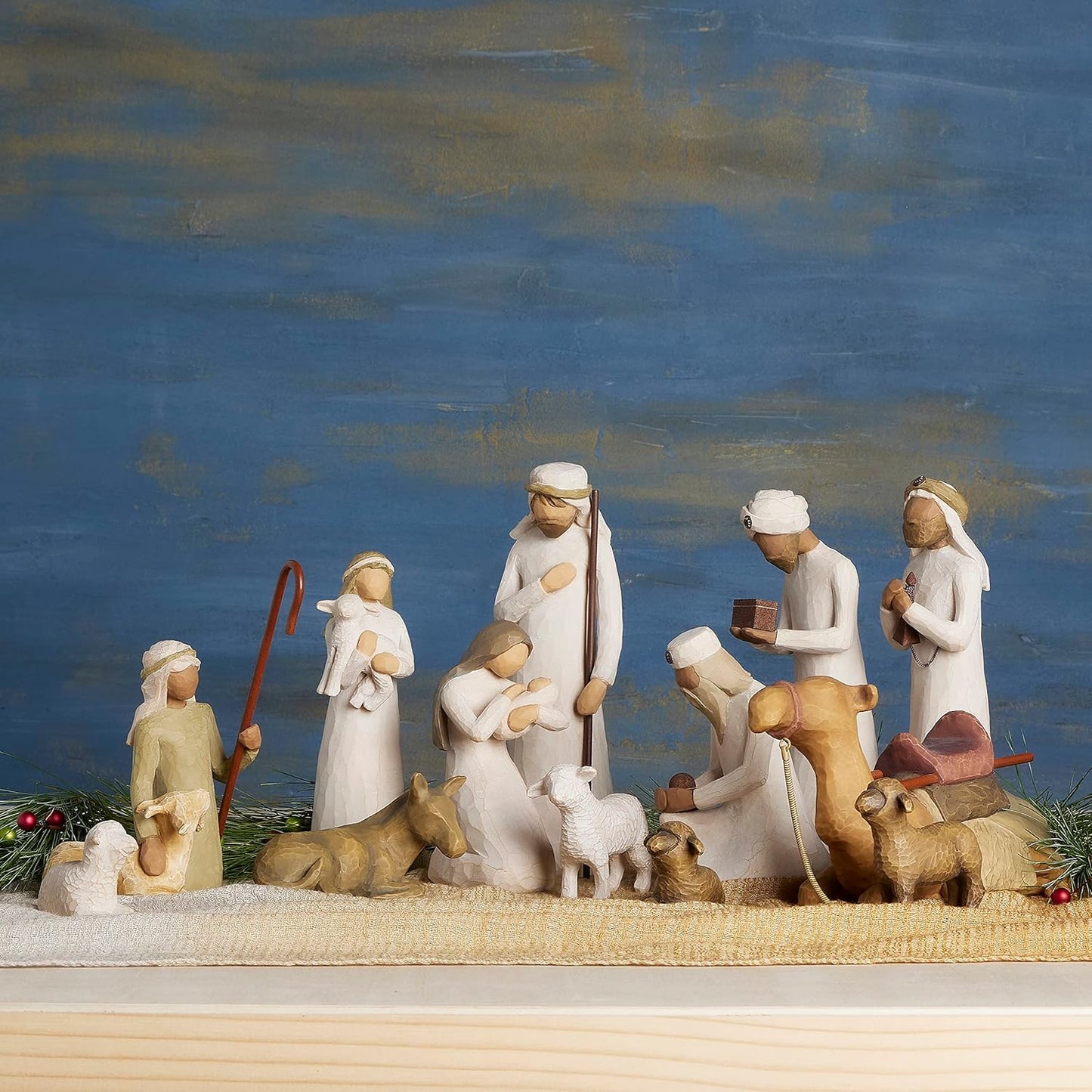 Willow Tree Nativity Starter Figures with The Three Wisemen Plus Camel, 13-Piece Set