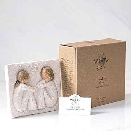 Willow Tree Friendship Plaque, Sculpted Hand-Painted