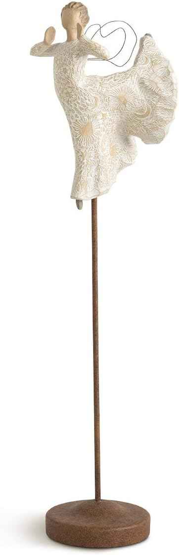Willow Tree Song of Joy Angel, Singing Soaring! All in Universal Harmony, Elevated Angel for Display with Nativity, Gift for Baptism, First Communion or Confirmation, Sculpted Hand-Painted Figure