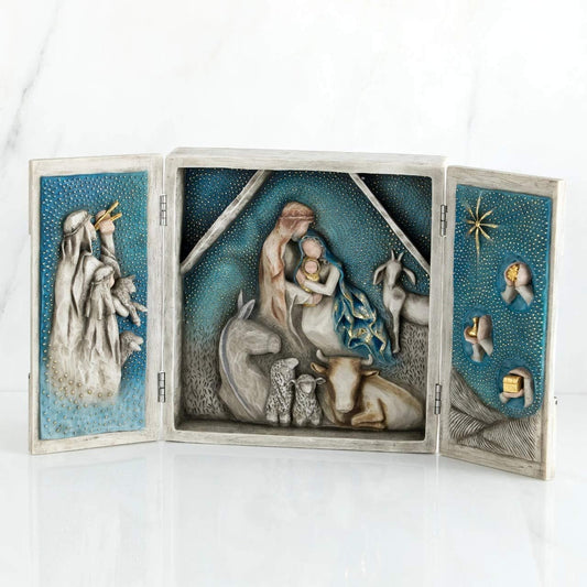 Willow Tree Starry Night Nativity, Sculpted Hand-Painted Nativity Triptych - BCGiftMall