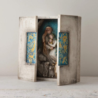 Willow Tree Starry Night Nativity, Sculpted Hand-Painted Nativity Triptych - BCGiftMall