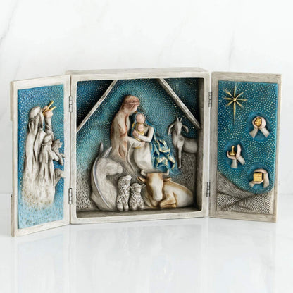 Willow Tree Starry Night Nativity, Sculpted Hand-Painted Nativity Triptych - BCGiftMall