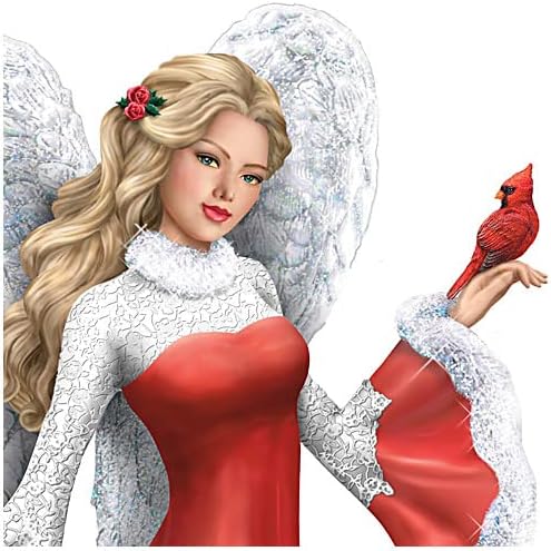 Wintery Interlude Hand-Painted Angel Figurine by Bradford Exchange