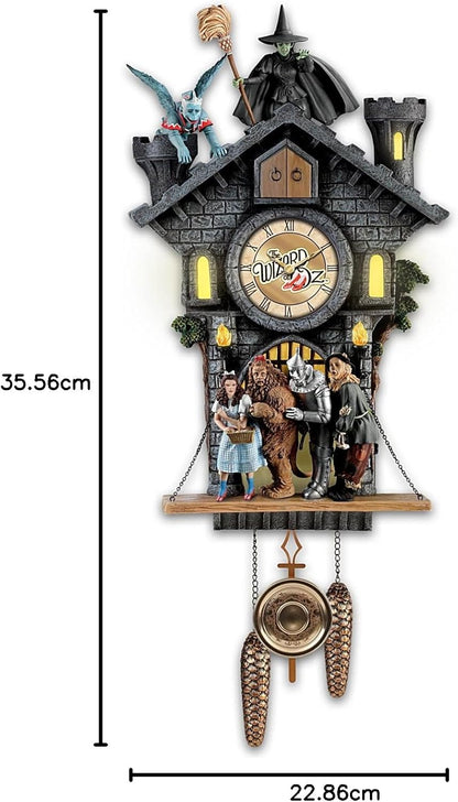 Bradford Exchange The Wizard of Oz All In Good Time, My Little Pretty Cuckoo Clock With Barking Toto