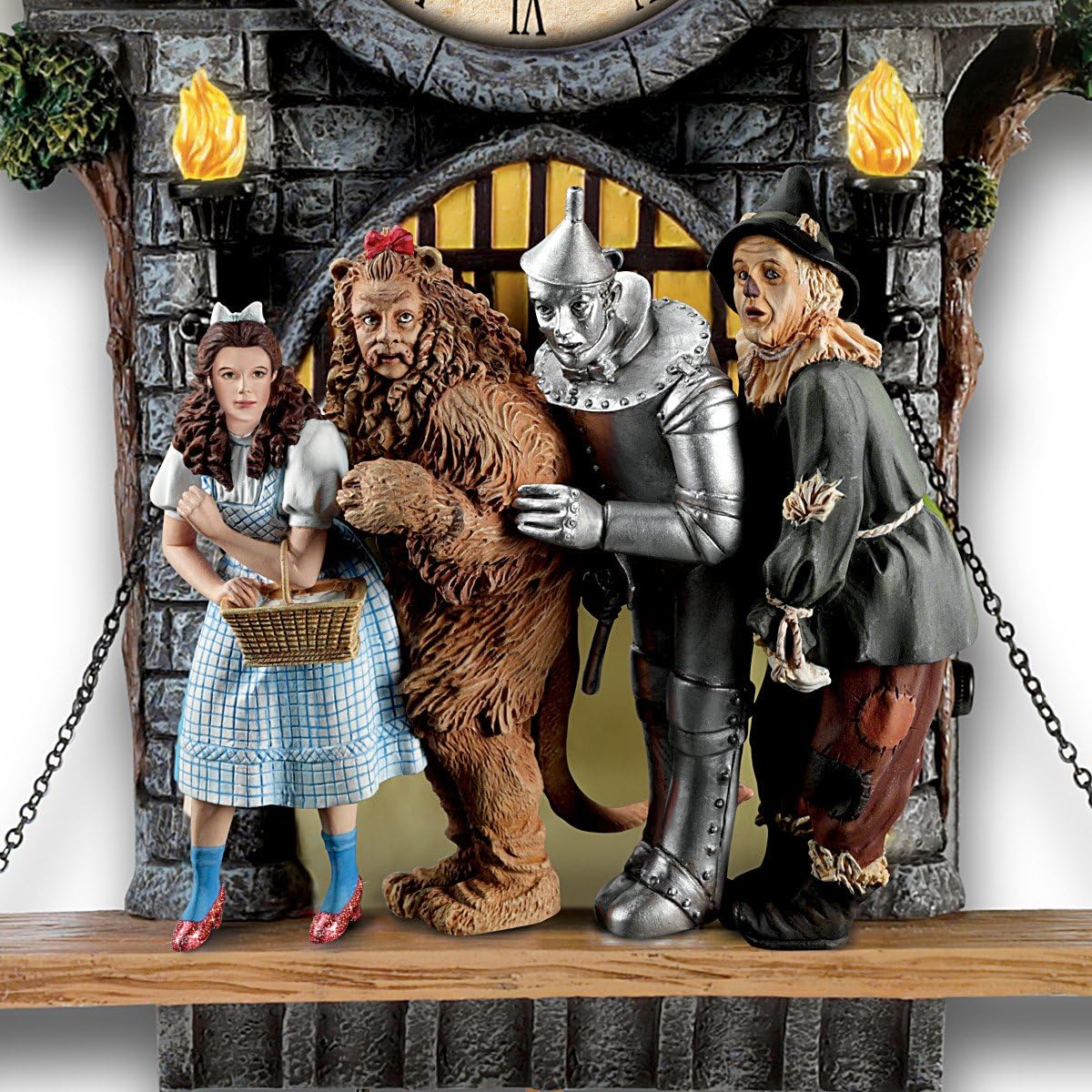Bradford Exchange The Wizard of Oz All In Good Time, My Little Pretty Cuckoo Clock With Barking Toto