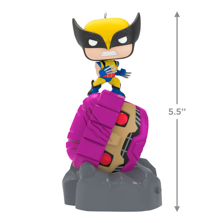 Hallmark Keepsake Christmas Ornament 2025, Marvel X-Men Wolverine Defeats Sentinel Funko POP! with Light, Gifts for Marvel Fans - BCGiftMall
