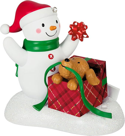 Hallmark Keepsake Christmas Ornament 2024, Wrapped Up in Christmas 2024 Musical, Snowman Collectors Gifts