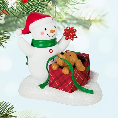 Hallmark Keepsake Christmas Ornament 2024, Wrapped Up in Christmas 2024 Musical, Snowman Collectors Gifts