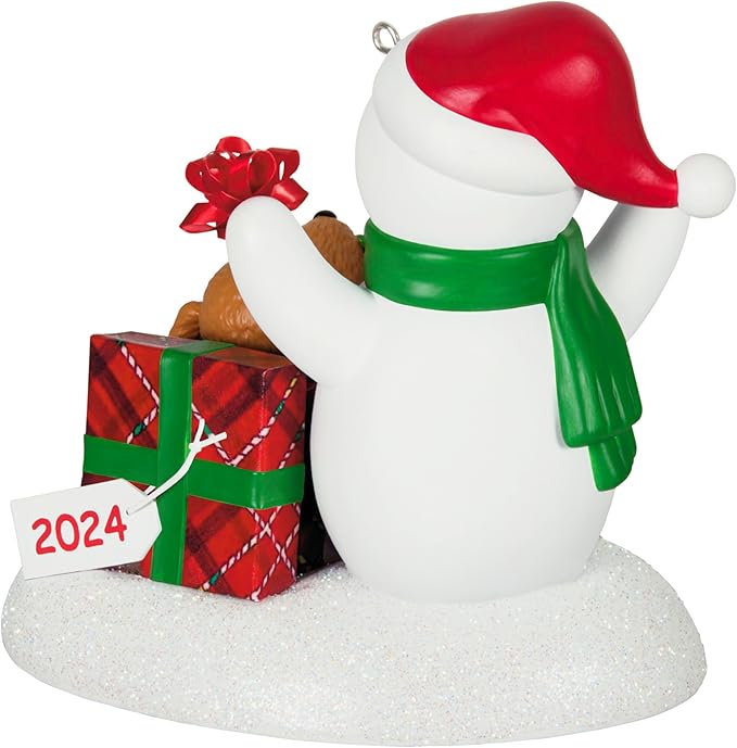 Hallmark Keepsake Christmas Ornament 2024, Wrapped Up in Christmas 2024 Musical, Snowman Collectors Gifts