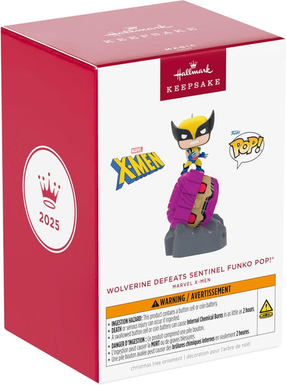 Hallmark 2025 Keepsake X-Men Christmas Ornament Wolverine Defeats Sentinel
