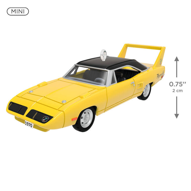 Hallmark 2026 Christmas Ornament Mini Lil' Classic Cars 1970 Plymouth Superbird 2026 Metal Ornament, 0.75"
