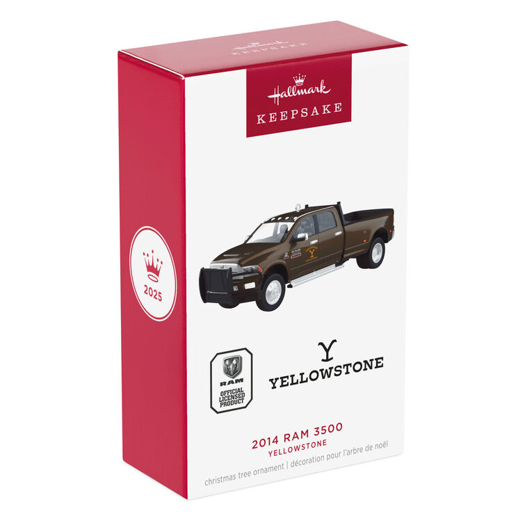 Hallmark Keepsake Christmas Ornament 2025, The Car's The Star Yellowstone 2014 Dodge Ram 3500, TV Show Gifts - BCGiftMall