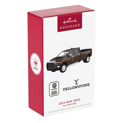 Hallmark Keepsake Christmas Ornament 2025, The Car's The Star Yellowstone 2014 Dodge Ram 3500, TV Show Gifts - BCGiftMall