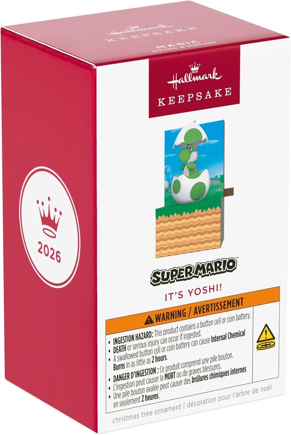 Hallmark Keepsake Christmas Ornament 2026, Nintendo Super Mario It's Yoshi! with Sound and Motion, Gifts for Gamers