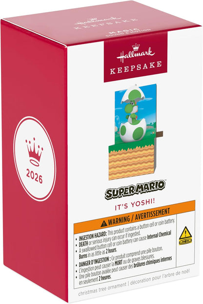 Hallmark Keepsake Christmas Ornament 2026, Nintendo Super Mario It's Yoshi! with Sound and Motion, Gifts for Gamers