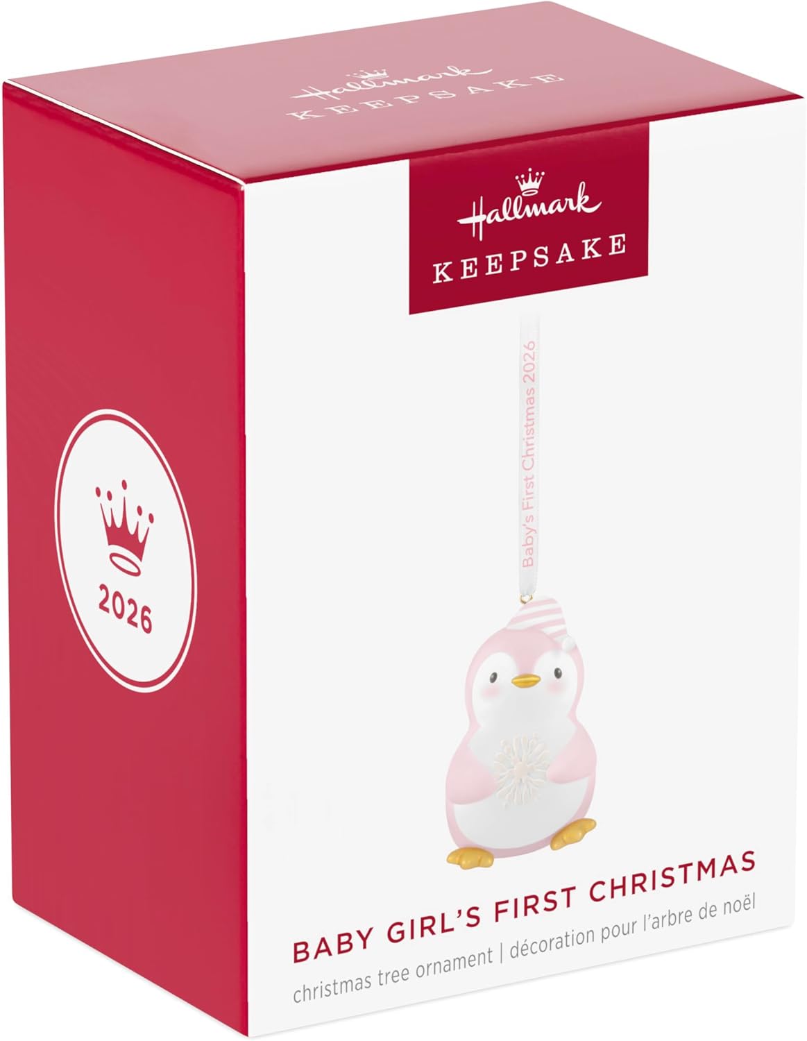 Hallmark Keepsake Christmas Ornament 2026, Baby Girl's First Christmas Penguin