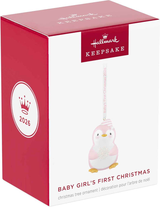 Hallmark Keepsake Christmas Ornament 2026, Baby Girl's First Christmas Penguin