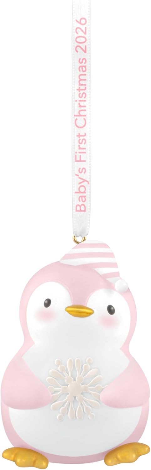 Hallmark Keepsake Christmas Ornament 2026, Baby Girl's First Christmas Penguin