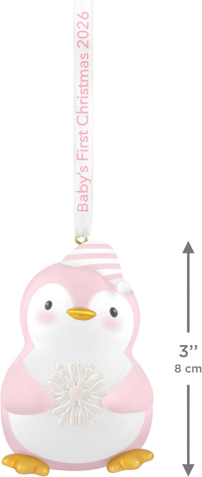 Hallmark Keepsake Christmas Ornament 2026, Baby Girl's First Christmas Penguin