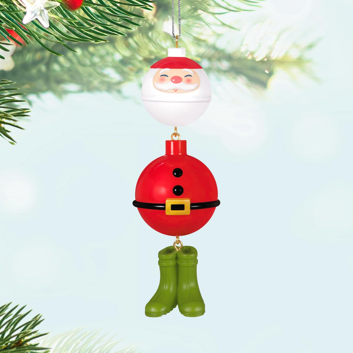 Hallmark Keepsake Christmas Ornament 2025, Hooked on Santa, Outdoors Gifts